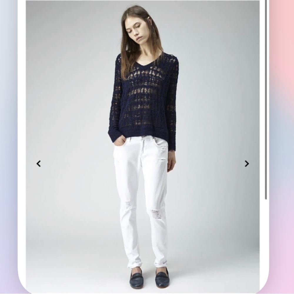 Rag & Bone Vicky Open Knit V Neck Sweater